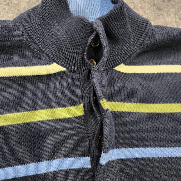 Brooks Brothers 346 Sweater Mens XL Stripe Supima Cotton Knit Pullover Henley - Picture 6 of 13